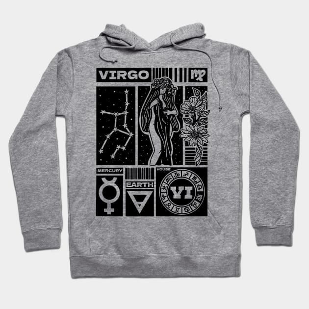 Virgo Zodiac Astrology Sign Hoodie by Studio Budal